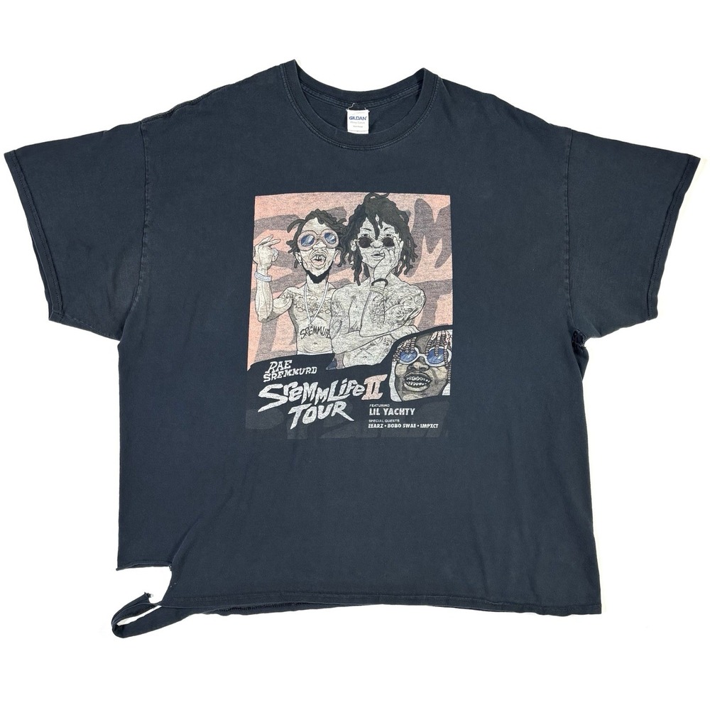 Rae Sremmurd Lil Yachty Sremm Life II Tour T-Shirt Adult 2XL Hip Hop Distressed